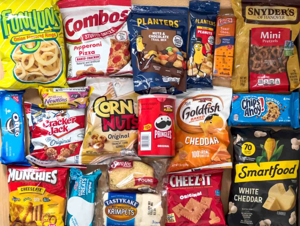 Klassische amerikanische Snacks
