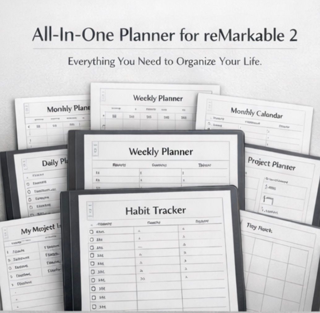 All-In-One Planner Template for reMarkable 2 All-In-One Planner Template for reMarkable 2