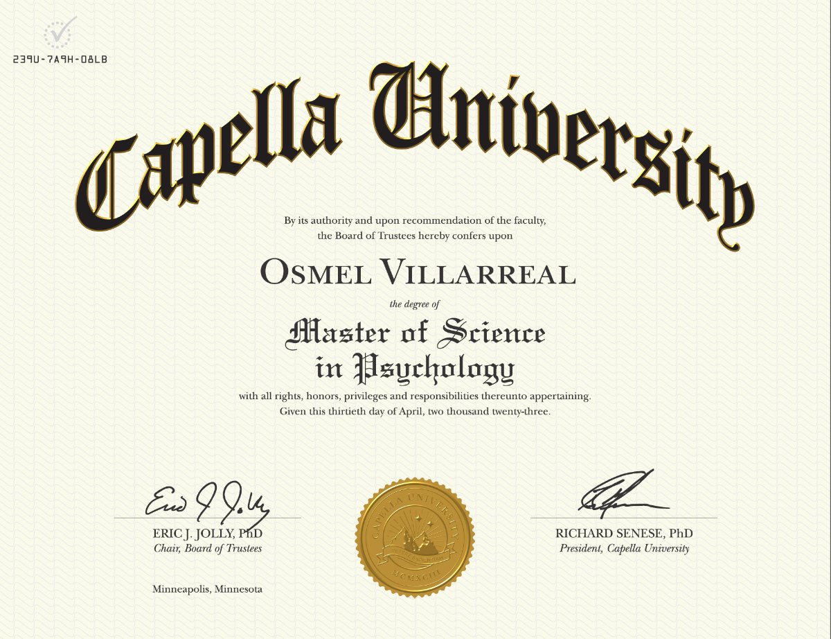 Master of Science - Capella University