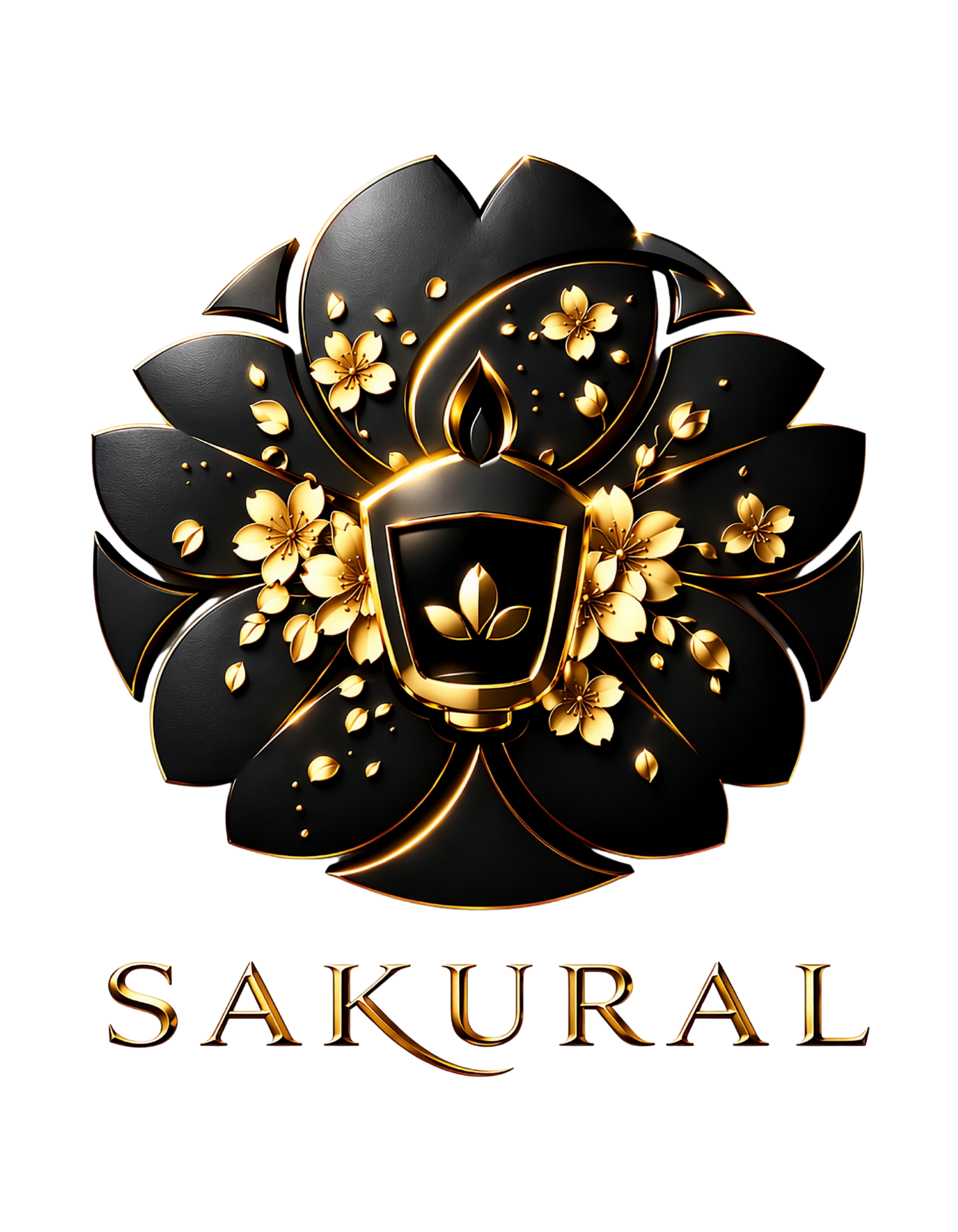 Sakural brand logo — sakura kamon with lantern