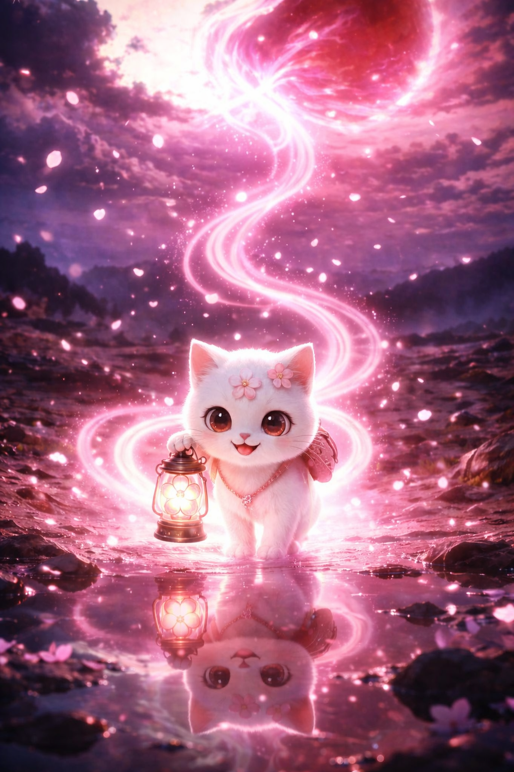 春の街角のSakural Cat