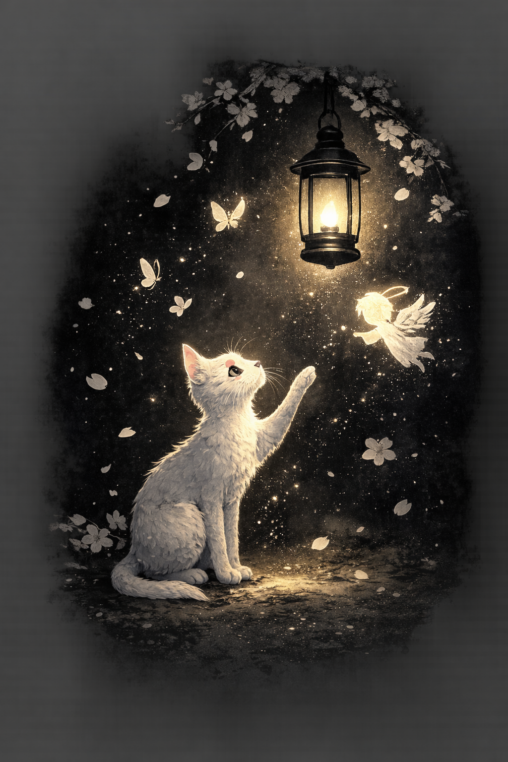 桜の下のSakural Cat