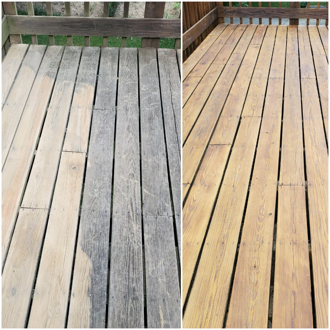 Deck and fence cleaning process