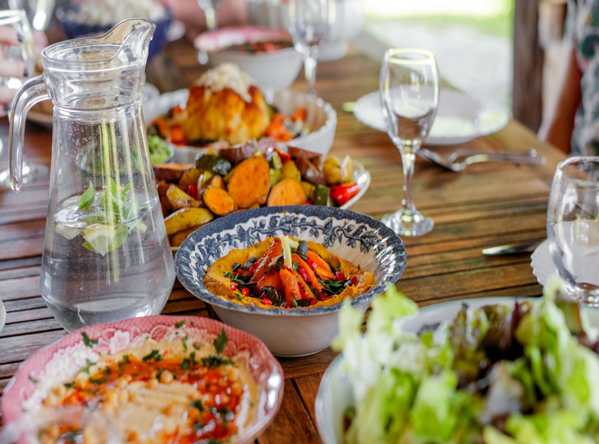 Gourmet vegetarian plate