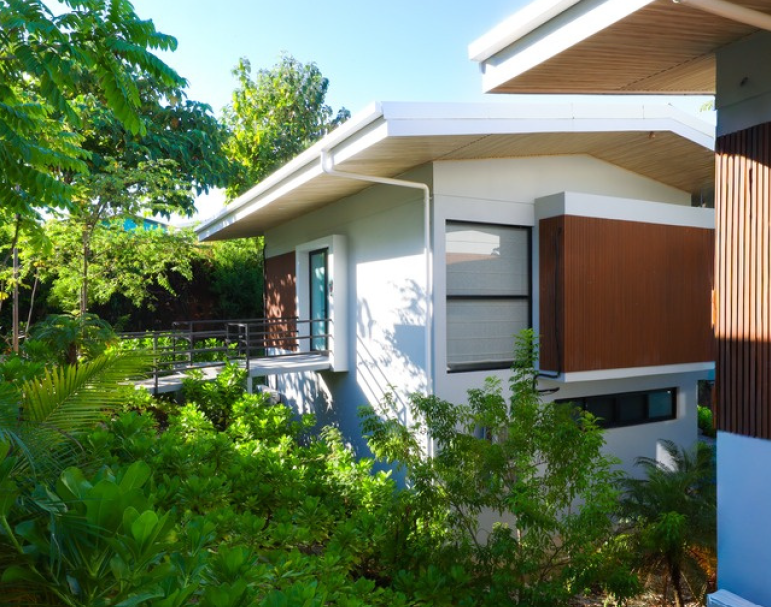 Ocean View Casita — tropical exterior surrounded by lush greenery
