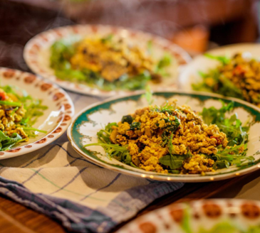 Grilled fish with herbs