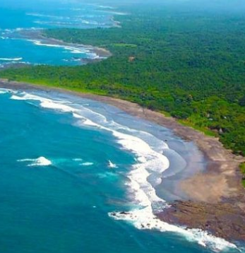 Aerial view of Marbella coastline, Costa Rica
