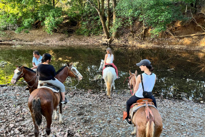 Horseback riding by the river
