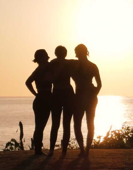Sunset silhouettes at the retreat