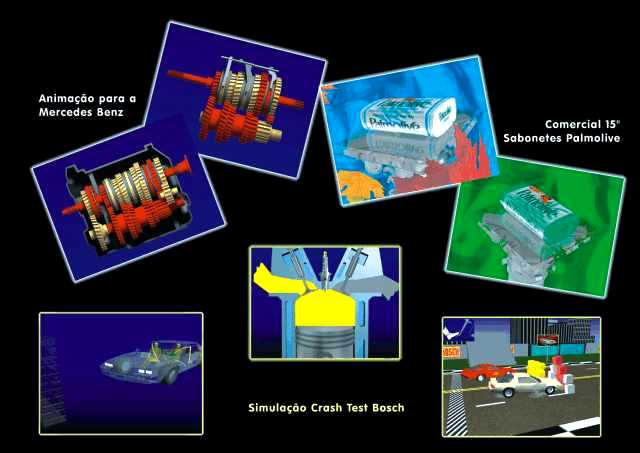 Animações 3D para a Mercedes Bens, Bosch e Palmolive