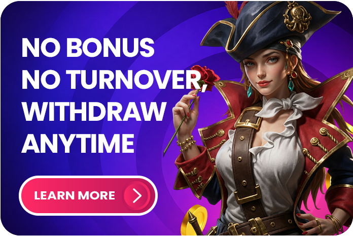 No Bonus No Turnover Withdraw Anytime