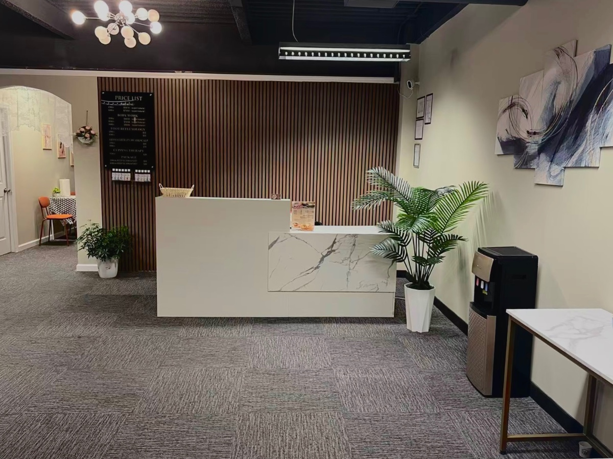 Professional spa reception area