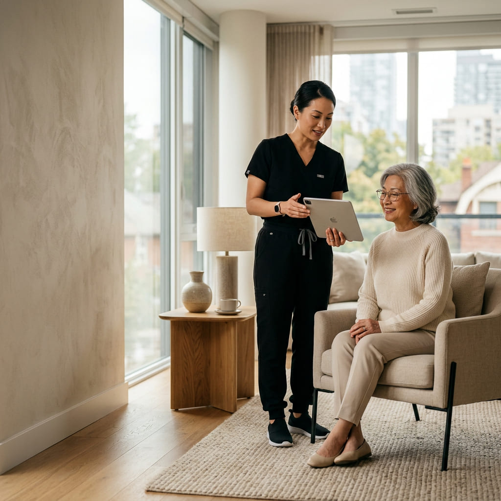WOXY Health registered nurse providing compassionate home care in Toronto