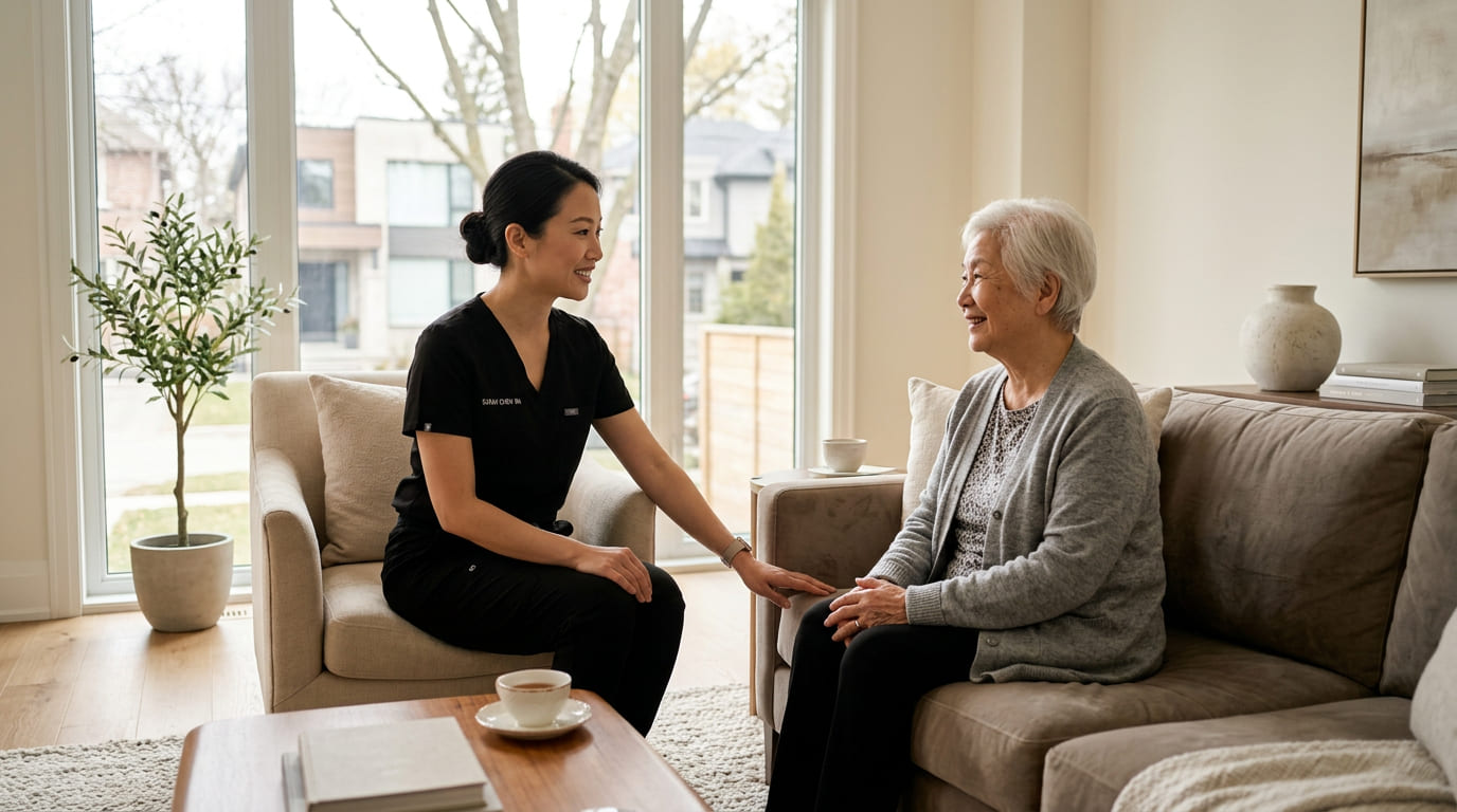 WOXY Health registered nurse providing home care services in Toronto and the Greater Toronto Area