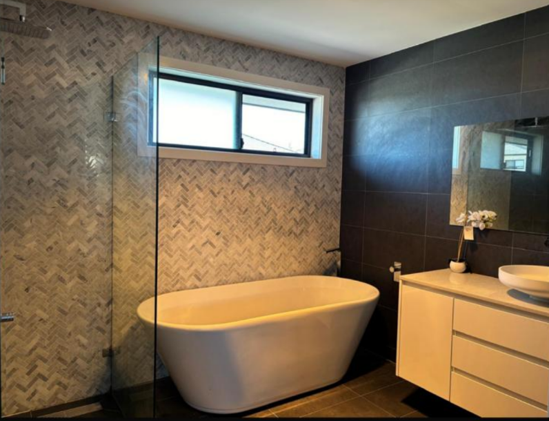 Modern bathroom renovation in Gregory Hills NSW with contemporary design