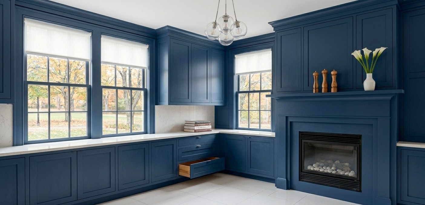 Almeida Painting CT professional painting crew completing a residential interior painting project in Fairfield County, CT