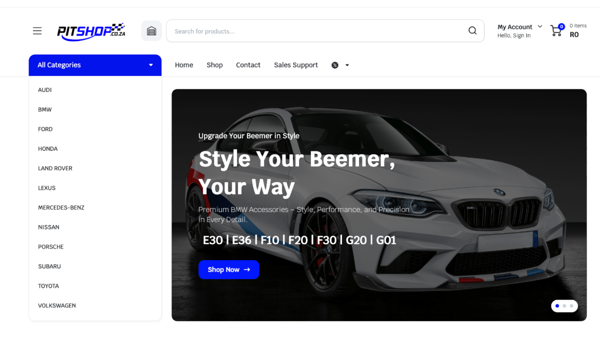 Pitshop - BMW Accessories and Aftermarket Parts