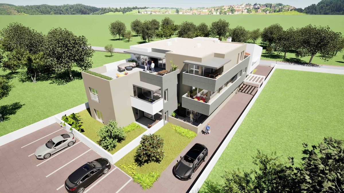 Vista exterior do empreendimento Gândara View - Área envolvente sul / poente