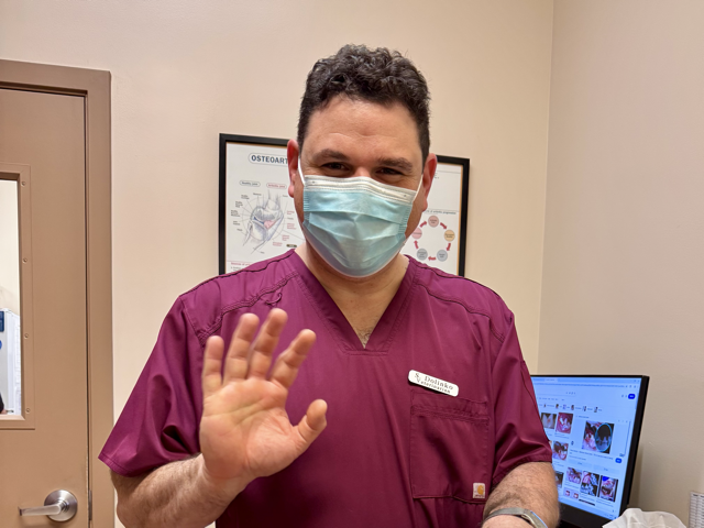 Curtis and Stephen with their pets