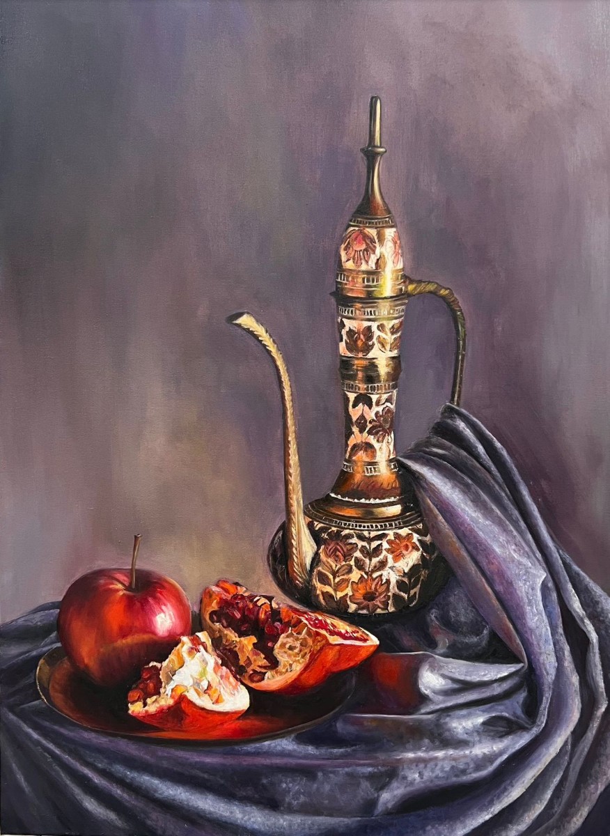 Pomegranate & Brass Ewer