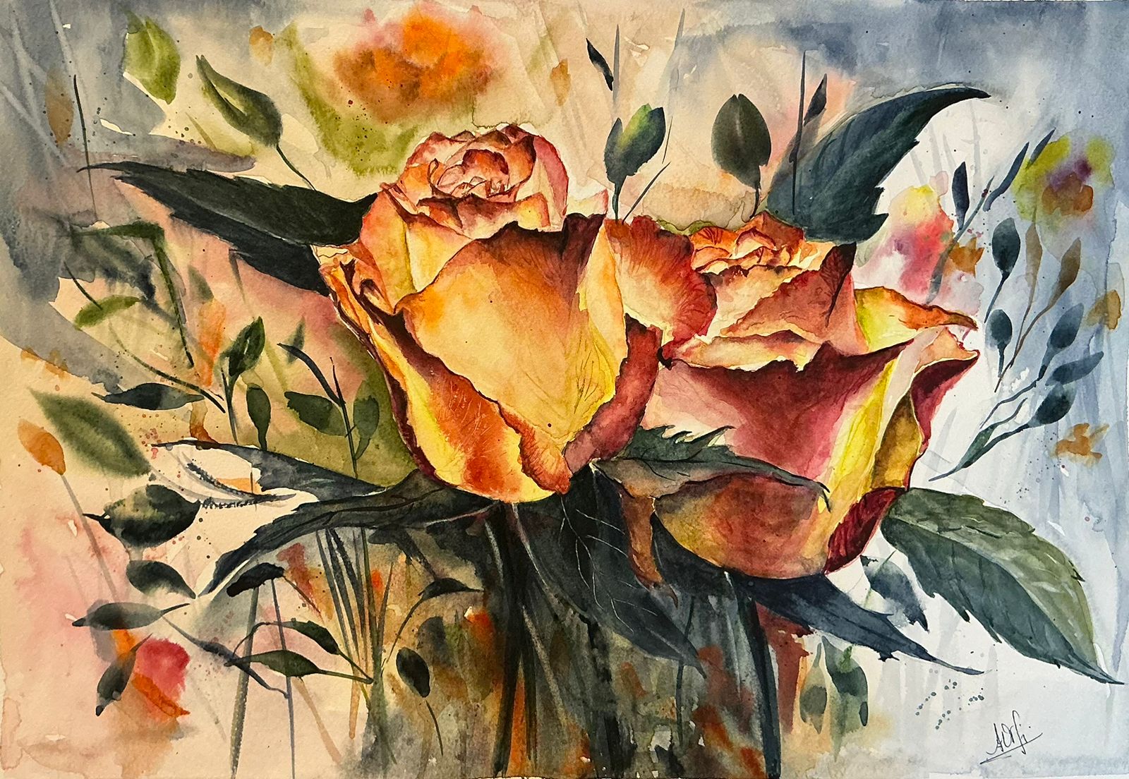 New floral piece in progress 🌸