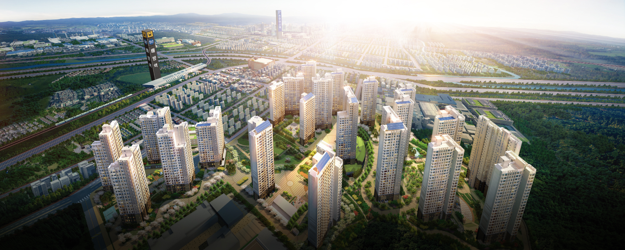 아산 배방 우방 아이유쉘 전경