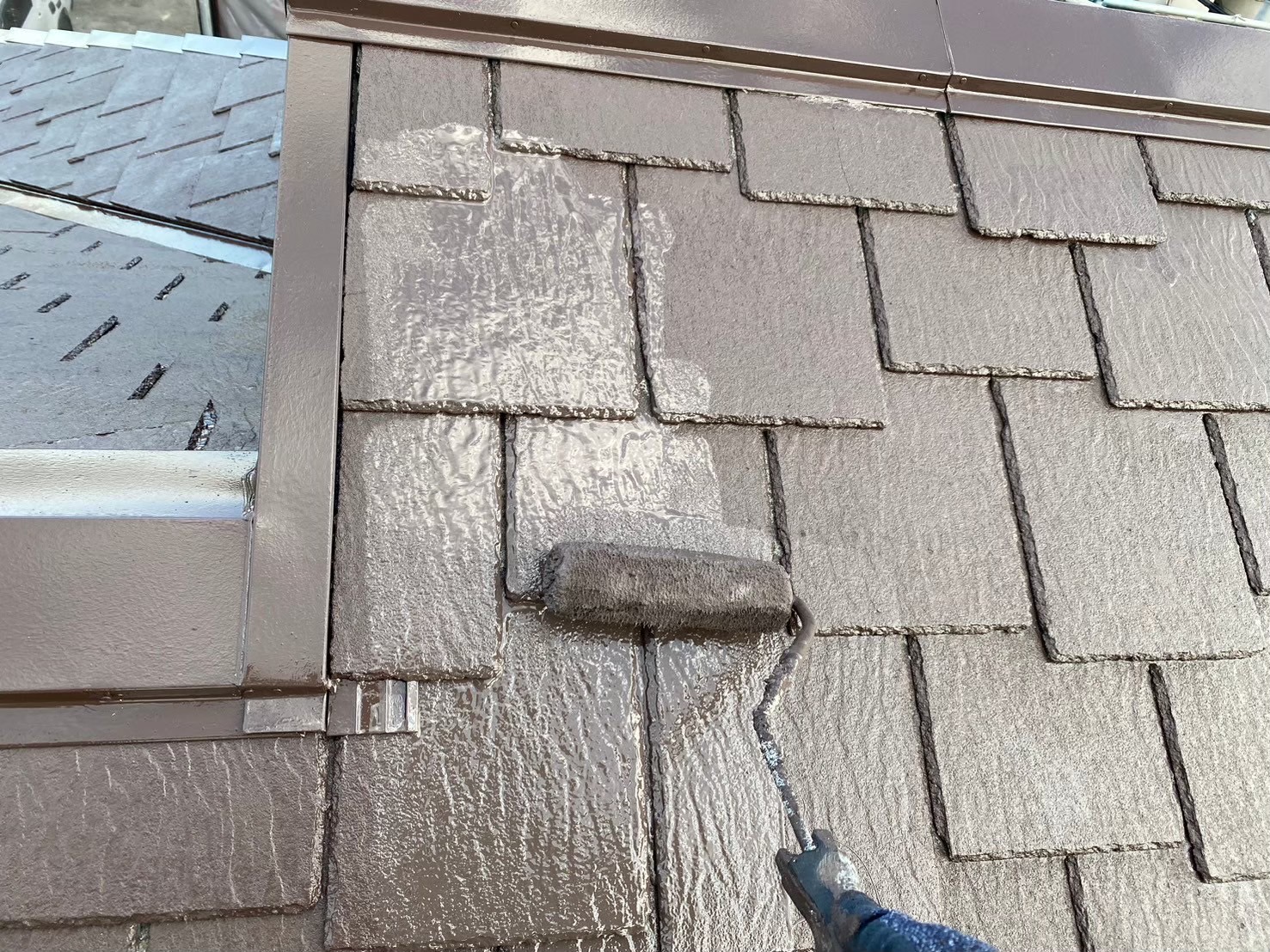 屋根施工中の様子5