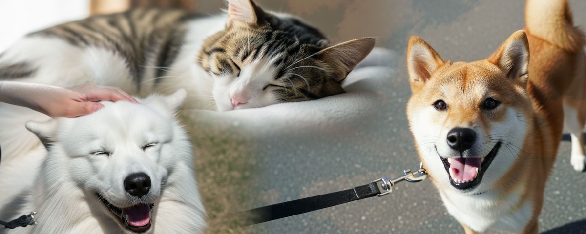 ペットたちの穏やかな風景