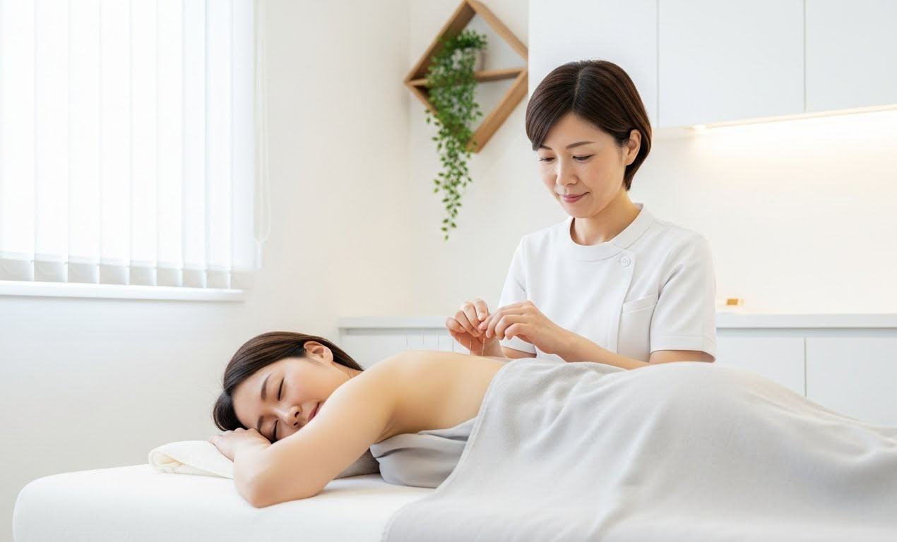 鍼灸施術の様子