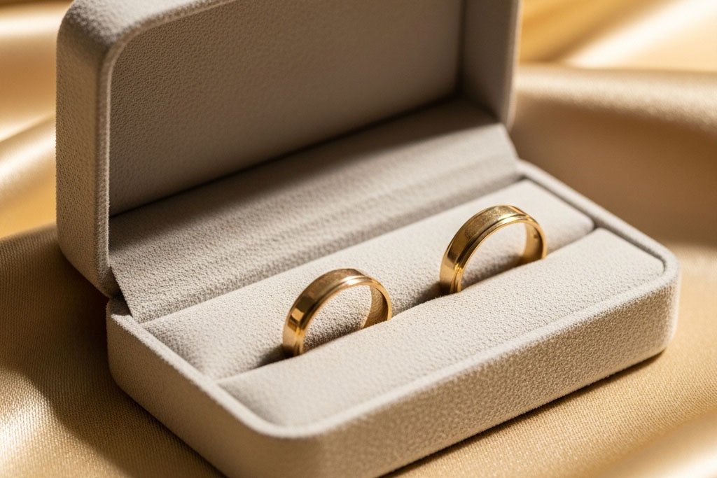 ゴールド結婚指輪ペア - 岡山のジュエリーおかやま