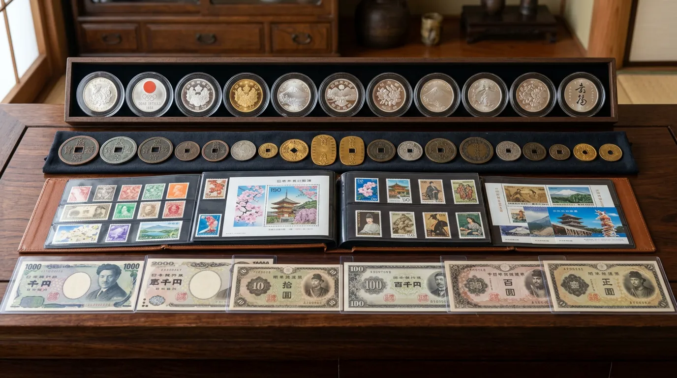 記念硬貨・古銭・切手の買取 岡山市