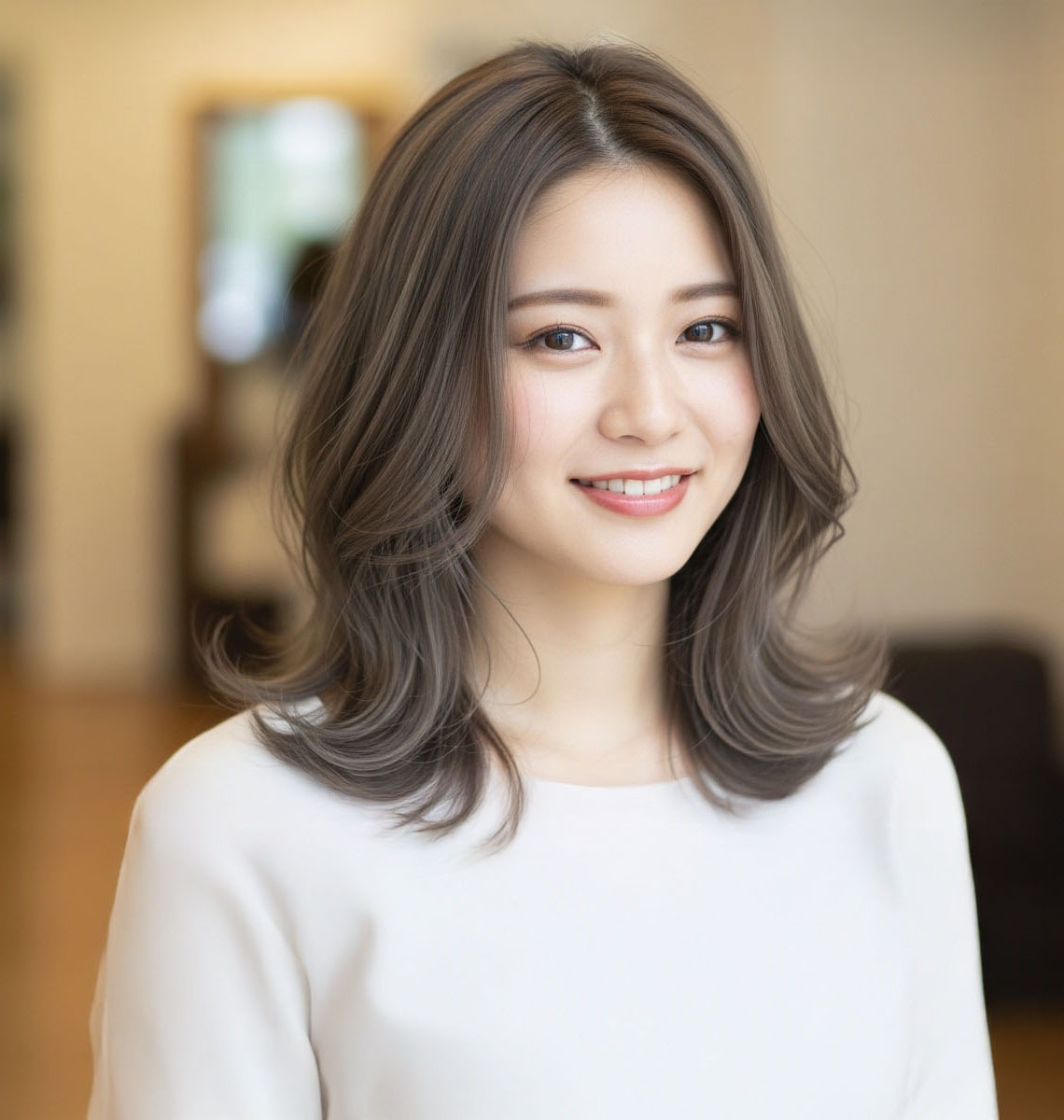 レイヤードミディアム - 岡山市の美容室おかやま美容室