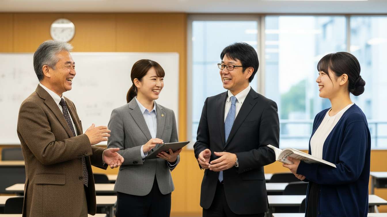 おかやま学習塾のスタッフルーム