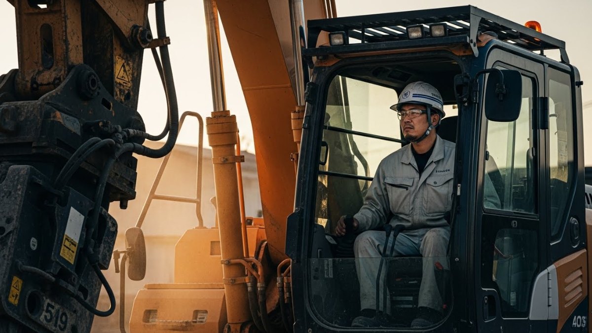 岡山の解体工事現場