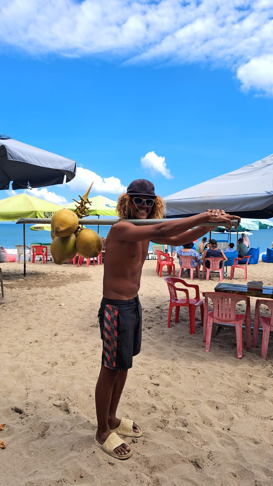 Bali surf shack on the beach