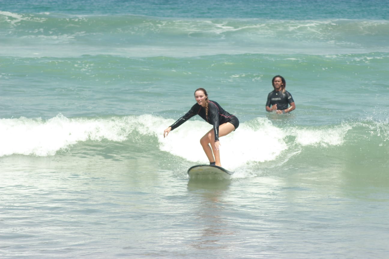 Surf lesson fun
