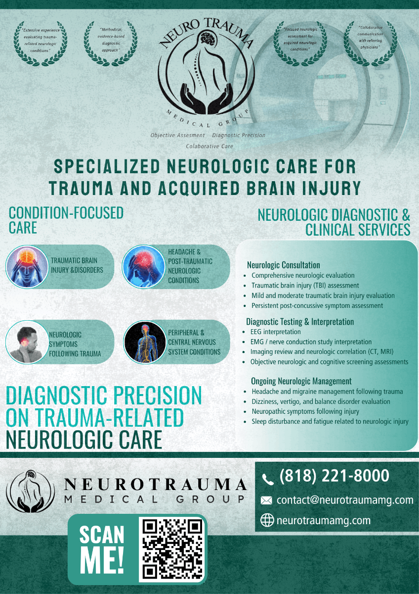 Specialized Neurologic Care for Trauma and Acquired Brain Injury - Neurotrauma Medical Group Services