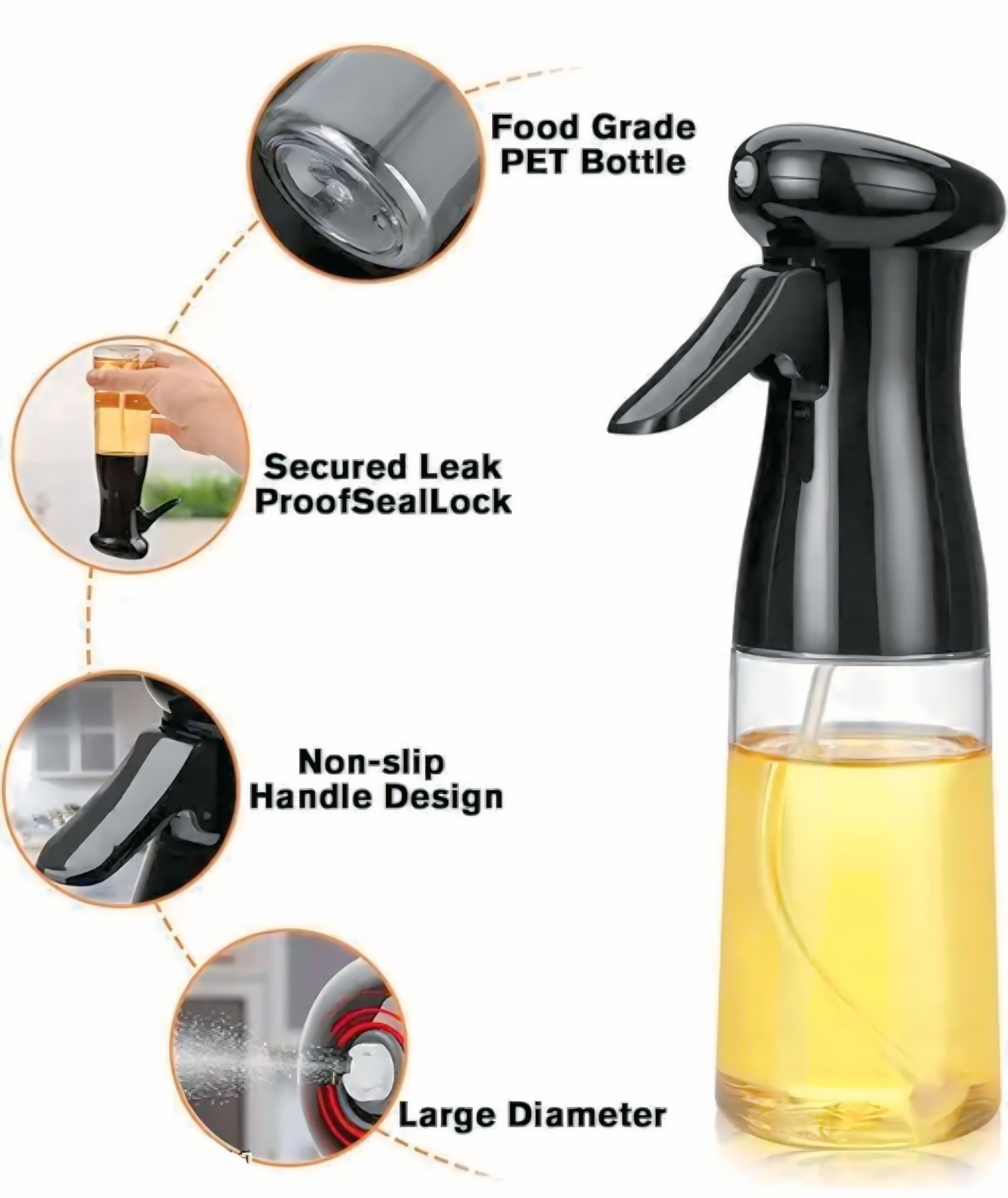 Advanced 200ml Glass Bottle Oil Sprayer for Cooking, Salads, BBQs, Baking, Frying and Air Fryer 3