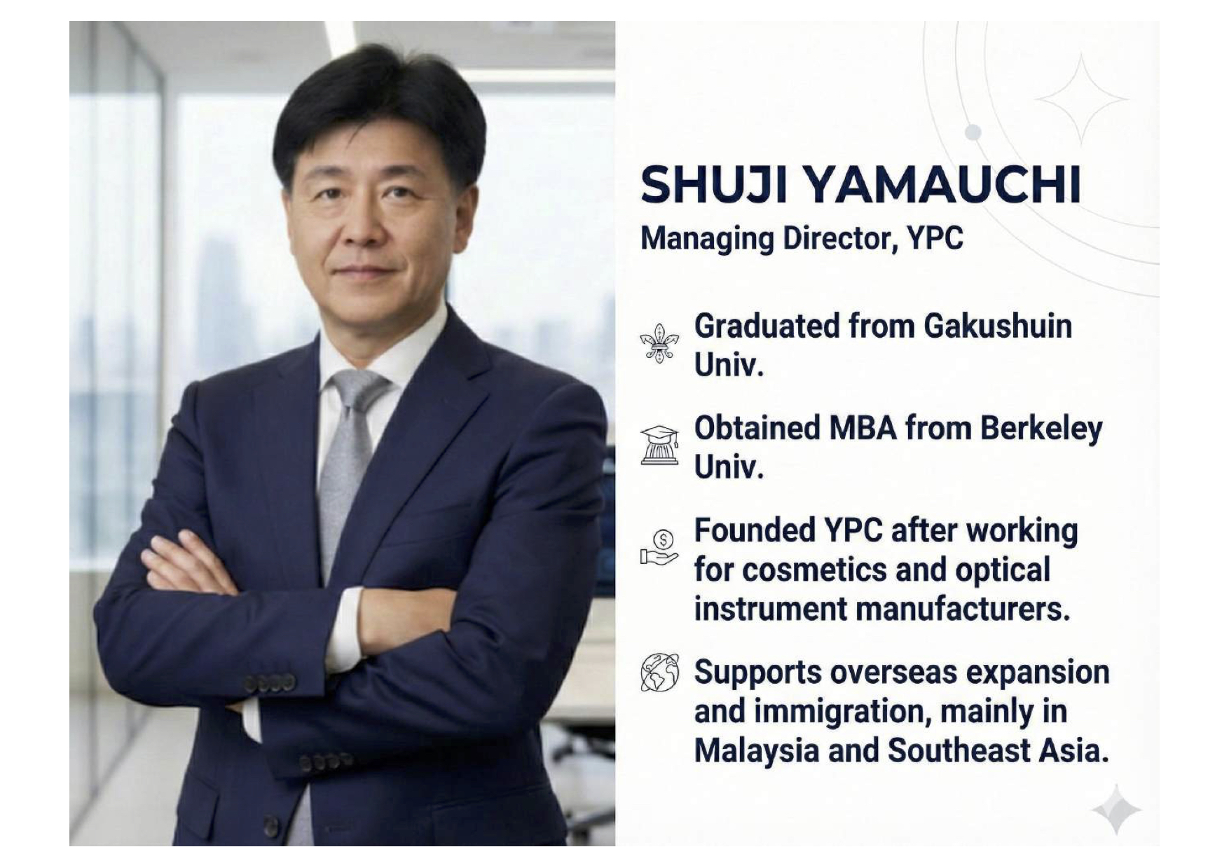 SHUJI YAMAUCHI - YPC Managing Director