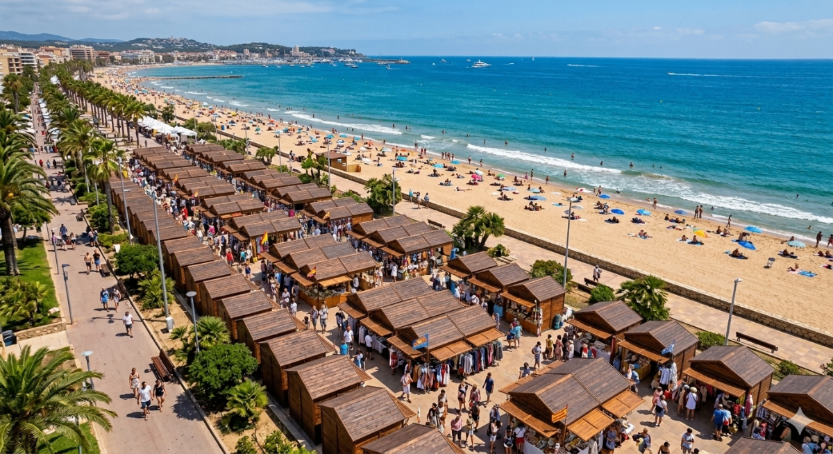 Mercado de verano nocturno
