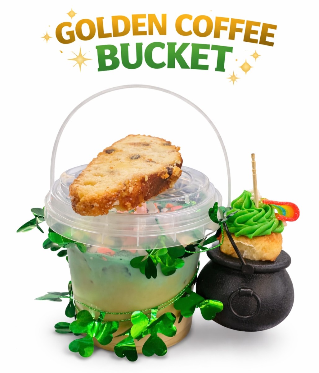 Golden Coffee Bucket - March Exclusive at Coffee Barn