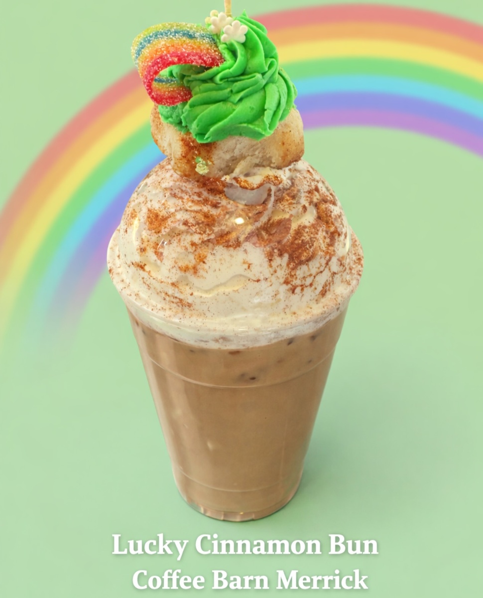 Lucky Cinnamon Bun Latte - March Exclusive at Coffee Barn