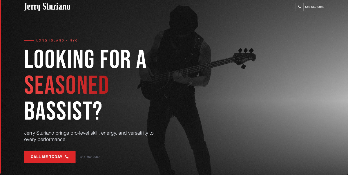 Jerry Sturiano website design by danmcbabe Jerry Sturiano