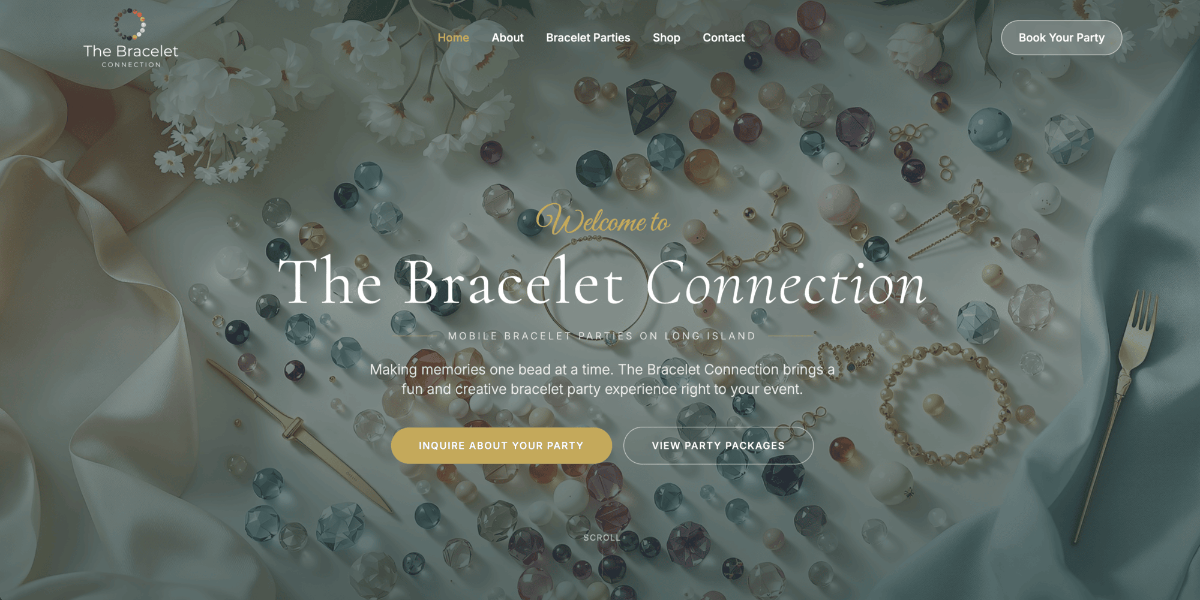 The Bracelet Connection website design