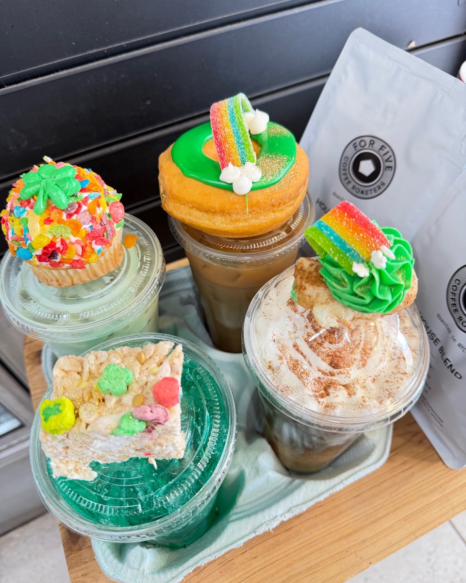 St. Patrick's Day specialty drinks lineup - March Exclusive at Coffee Barn