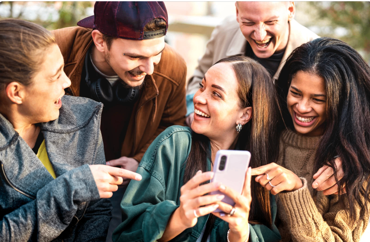 Diverse group of young adults and Gen Z students in a supportive environment