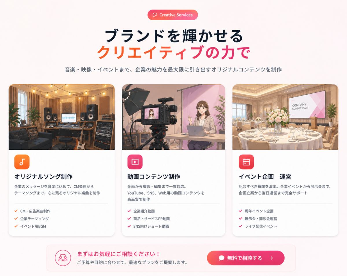 クリエイティブサービス