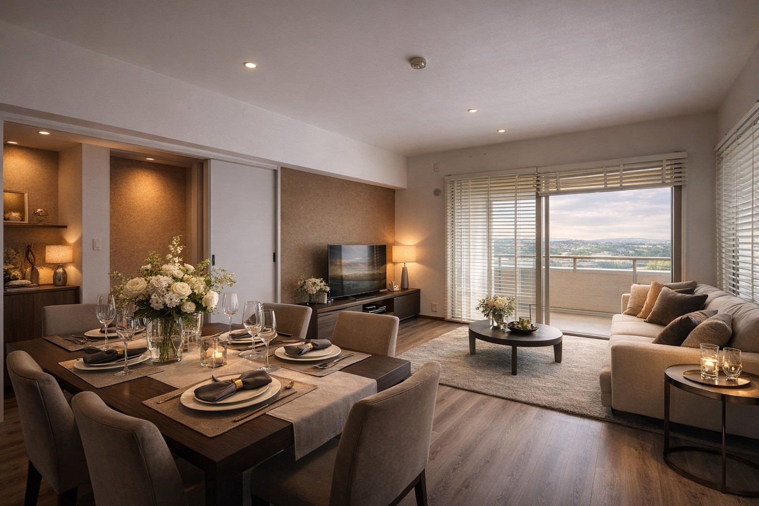 パーク・フィールド垂水舞子 採光 南向きの採光 明るいリビングダイニング空間