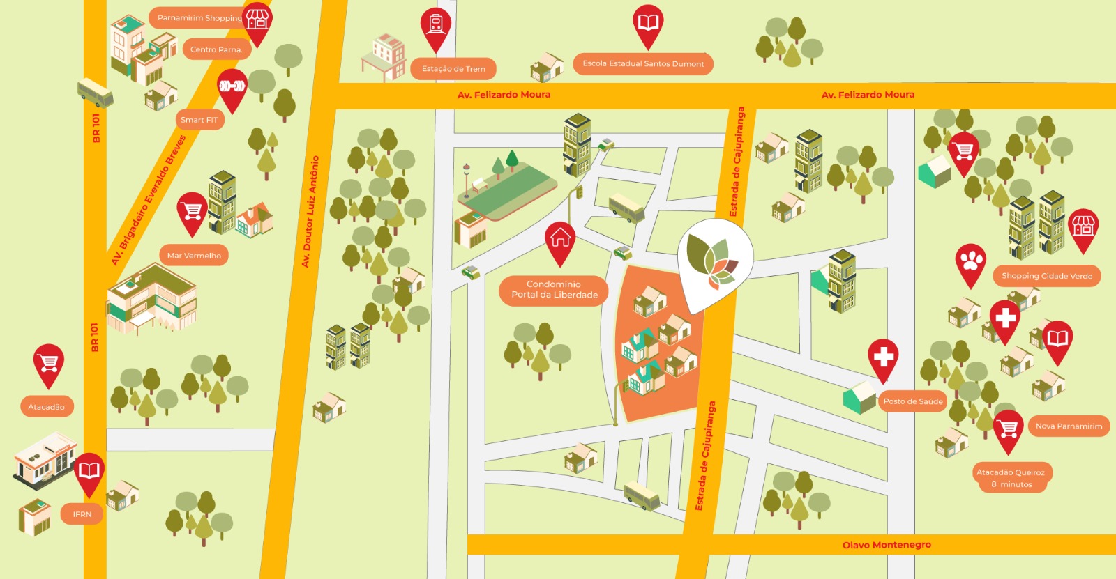Mapa da localização do Residencial Portal da Liberdade