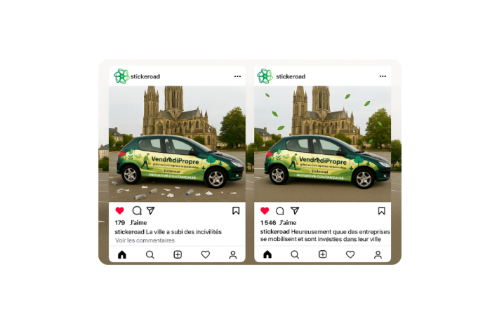 Avant/Après avec sponsor